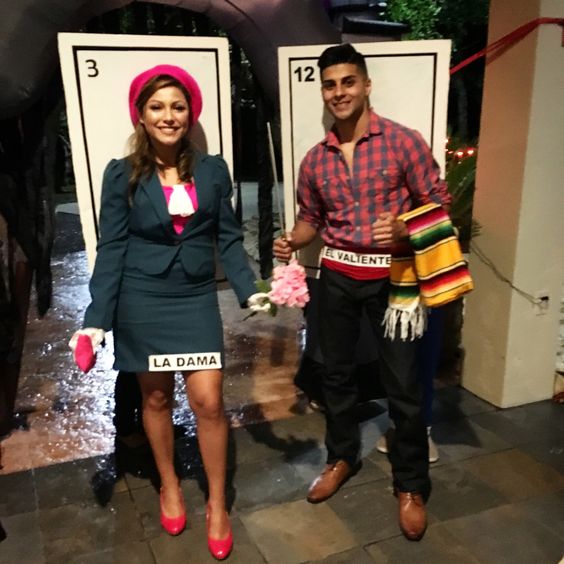 Disfraces de la dama y el borracho lotería