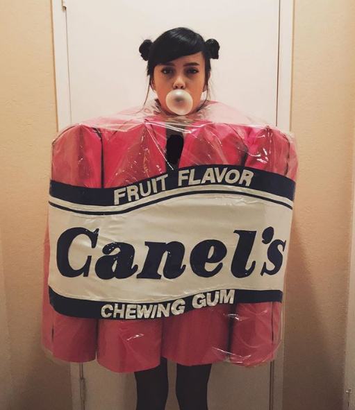 Disfraz de chicles canels rosas