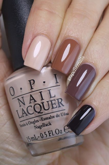 Manicura en gama de tonos café