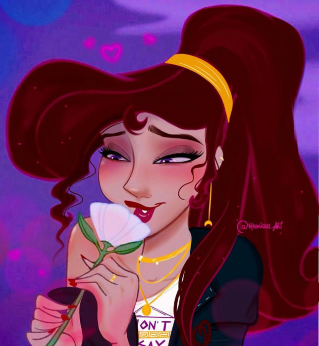 Artista francesa Véronique Pierre ilustra a princesas, príncipes y villanos Disney con un toque moderno; Megara, Hércules