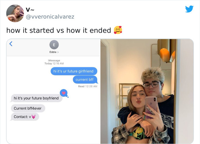 Parejas comparten en twitter su antes y después de iniciar su relación 