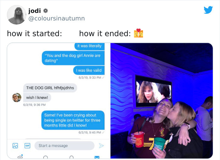 Parejas comparten en twitter su antes y después de iniciar su relación 
