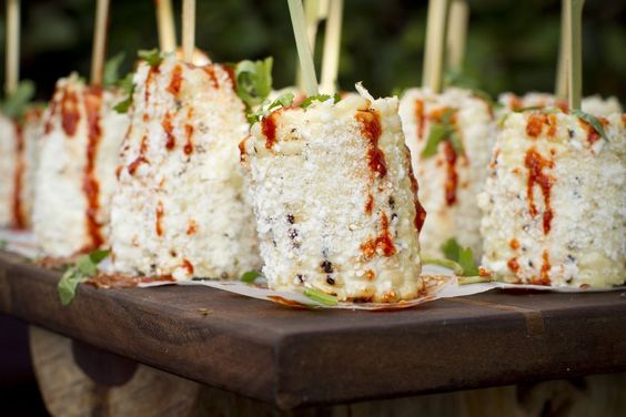 Barra de elotes para boda