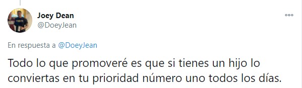Comentario en Twitter sobre un padre que se vistió de Bella para jugar con su hija