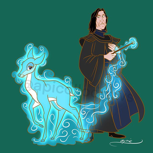 Ilustración de Alex Pick transformando a Claude Frollo en Severus Snape