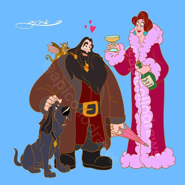 Ilustración de Alex Pick transformando a Madame Medusa en Madame Olympe Maxime