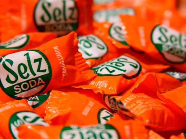 Caramelos Selz con relleno ácido en polvo