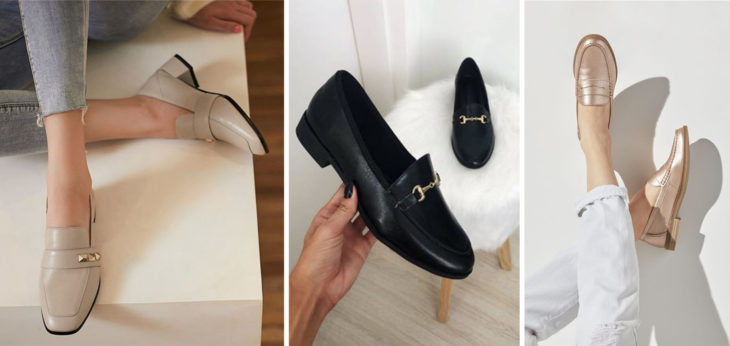 Diferentes modelos de mocasines