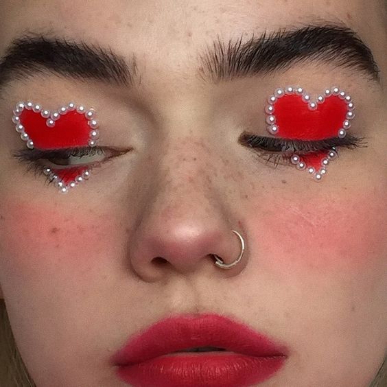 Delineado en forma de corazón