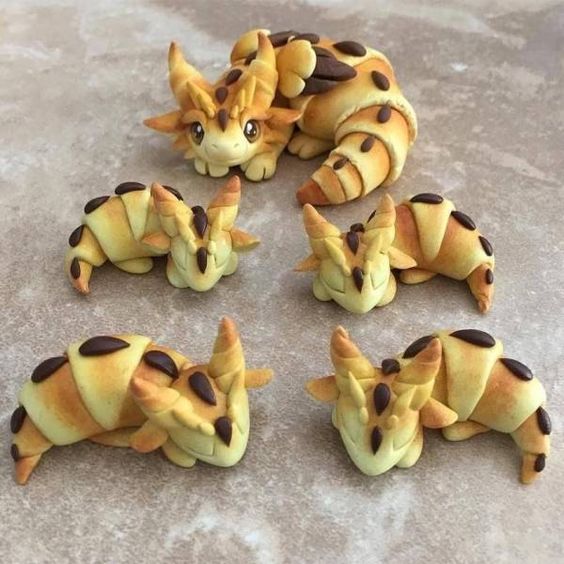 Croisants de dragones con chocolate