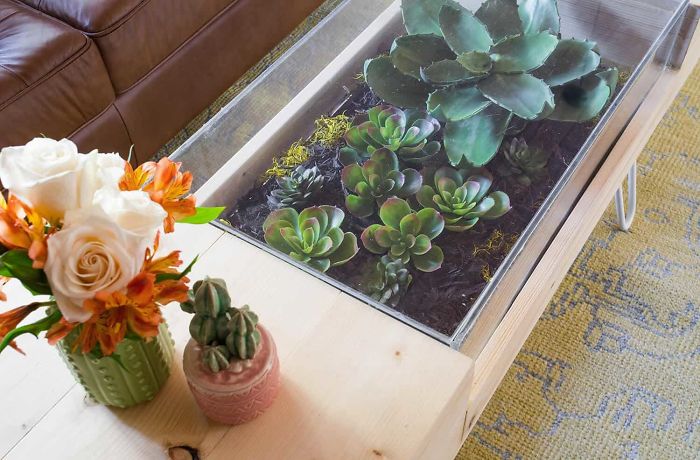 Mesas decoradas con suculentas
