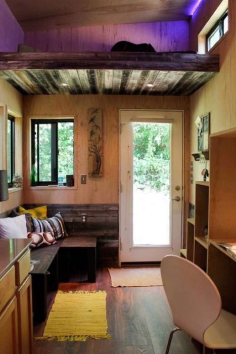 Casa pequeña de 14 metros cuadrados con sala