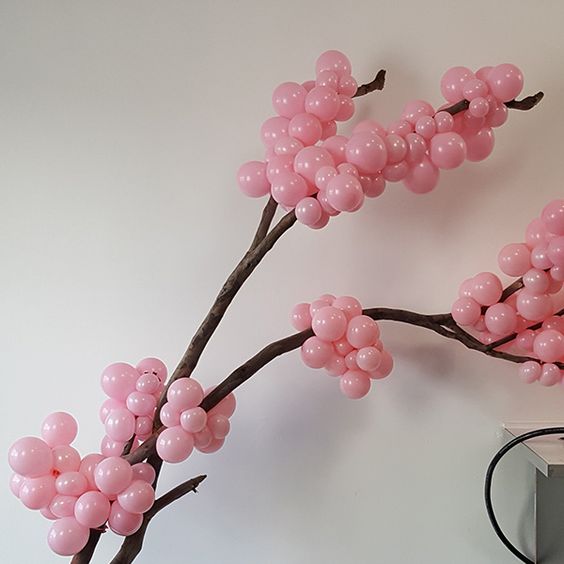 Globos para fiesta con forma de flor de cereza