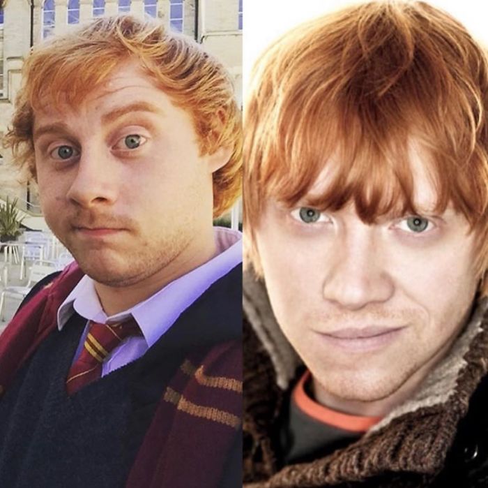 Rupert Grint y su doble