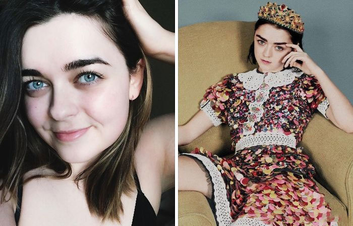 Maisie Williams y su doble