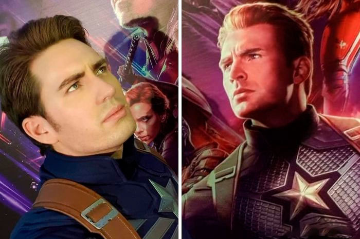 Chris Evans y su doble