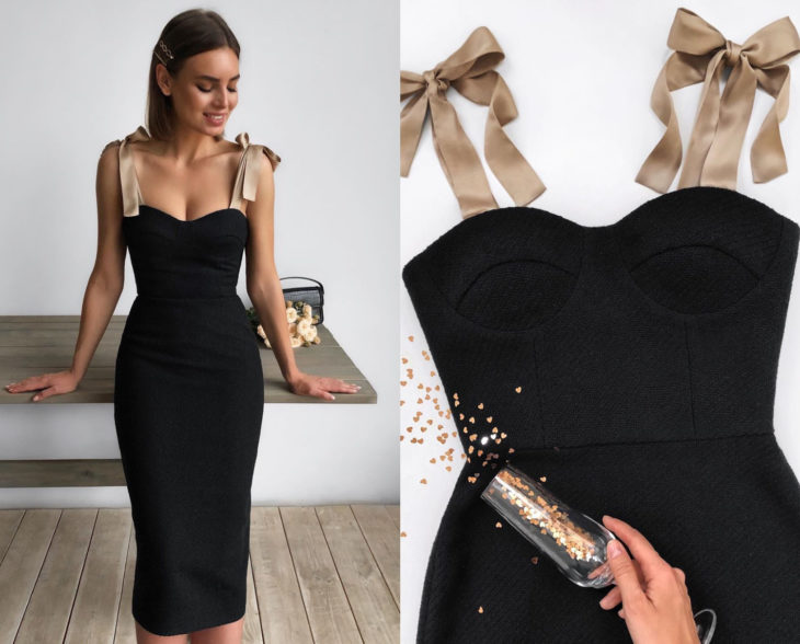 Larne Studio ofrece bonitos vestidos de corsé; negro ajustado