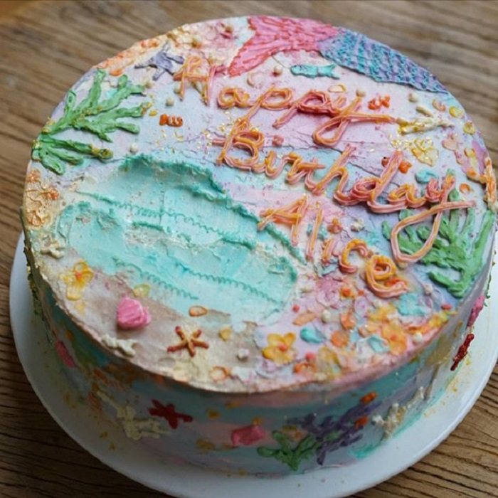 Pastel de la repostera Koike, inspirado en el fondo del mar