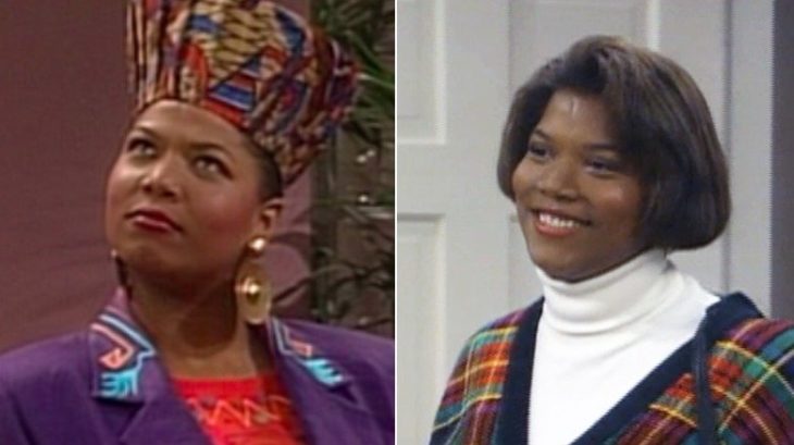 Queen Latifah interpretando a dos personajes diferentes en la serie El príncipe del Rap