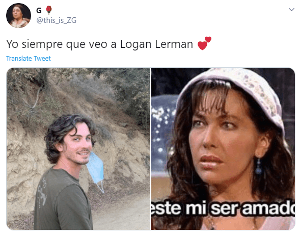 tweet sobre logan lerman