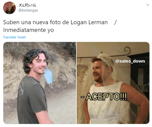 tweet sobre logan lerman