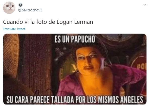tweet sobre logan lerman