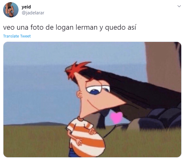 tweet sobre logan lerman