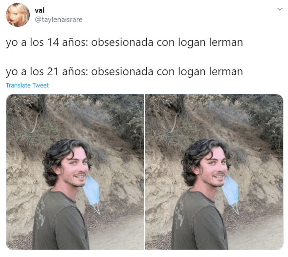 tweet sobre logan lerman