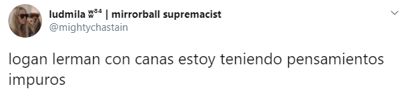 tweet sobre logan lerman
