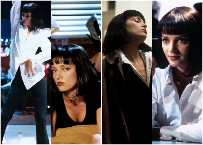 diferentes outfits de la película pulp fiction