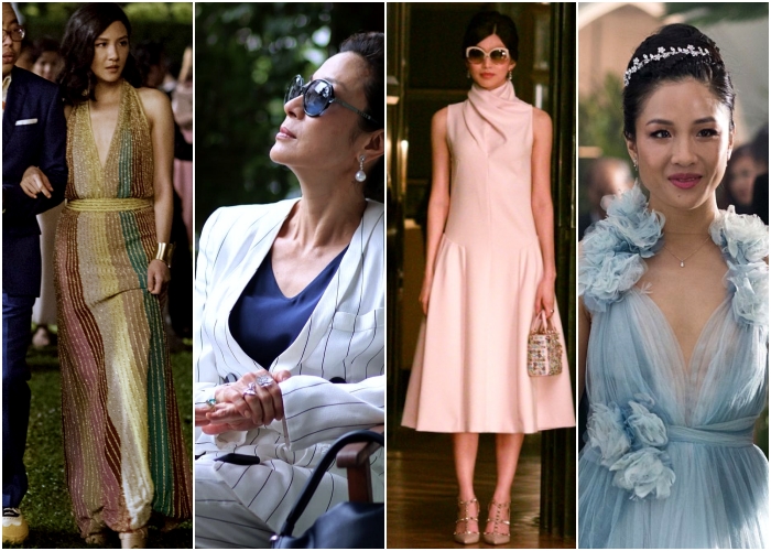 diferentes outfits de la película crazy rich asians