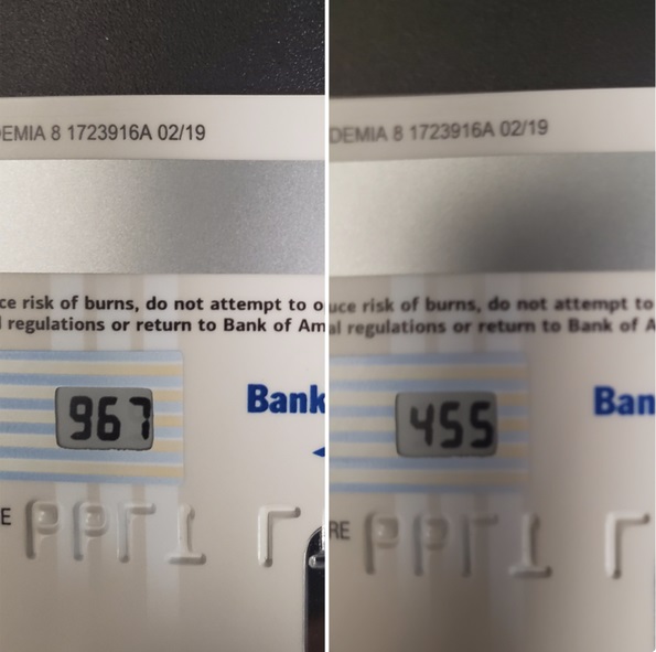 Tarjeta de crédito con dígitos que cambian