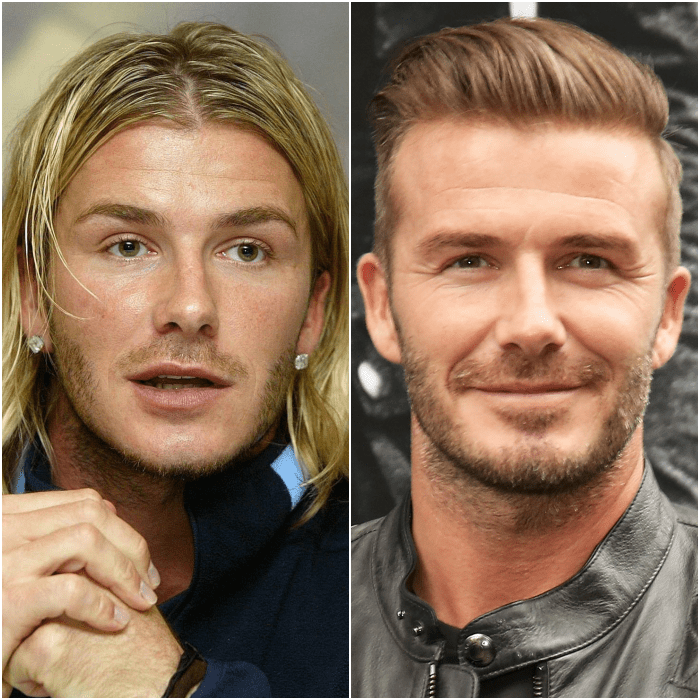david beckham cabello largo cabello corto