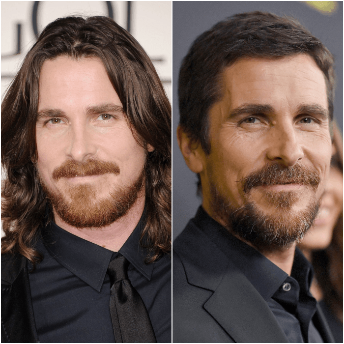 christian bale cabello largo cabello corto