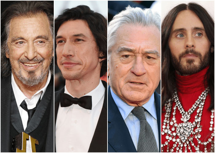 al pacino, adam driver, robert deniro y jared leto
