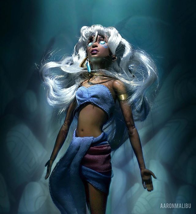 Muñeca barbie de el artista Aaron Malibu, Kida de Atlantis el imperio perdido