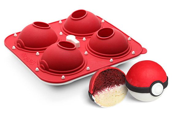 Moldes de silicón en forma de pokebola