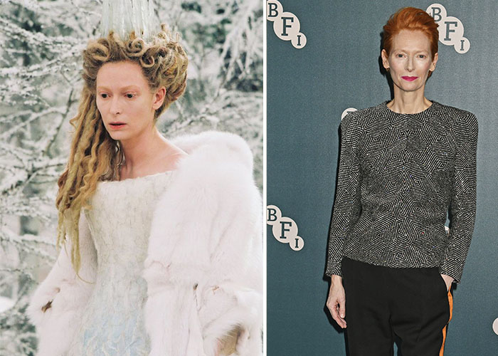 Tilda Swinton la bruja blanca antes y después