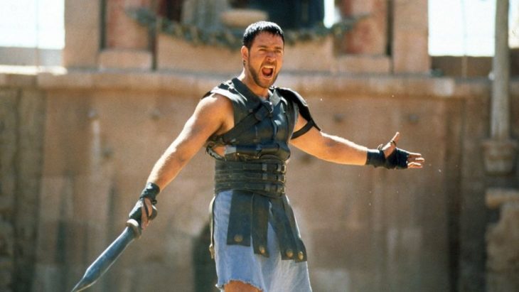 Escena de la película Gladiador protagonizada por Russell Crowe en el 2000