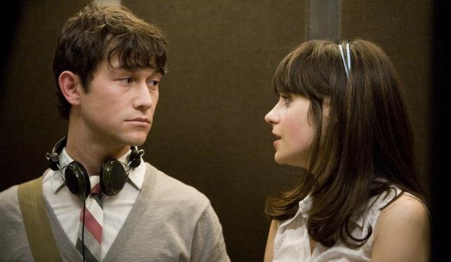 Escena de la película 500 Días con ella, Tom y Summer dentro de un elevador 