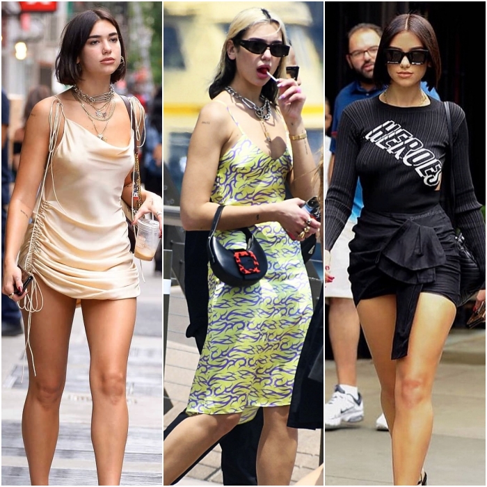 dua lipa street style dresses