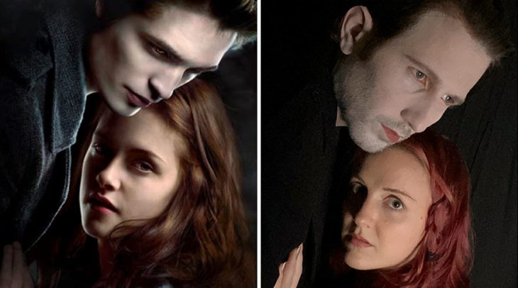 Pareja recrea escena promocional de la película Crepúsculo