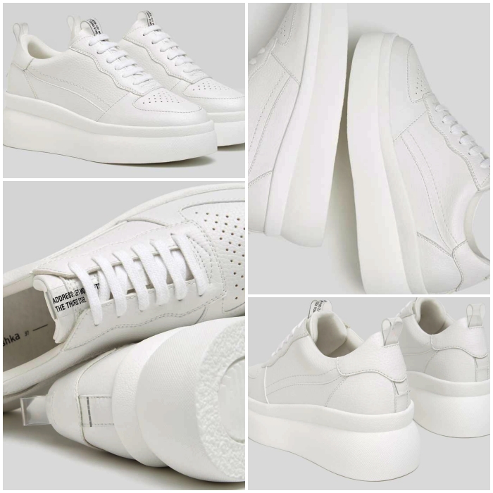 tenis deportivos blancos de plataforma