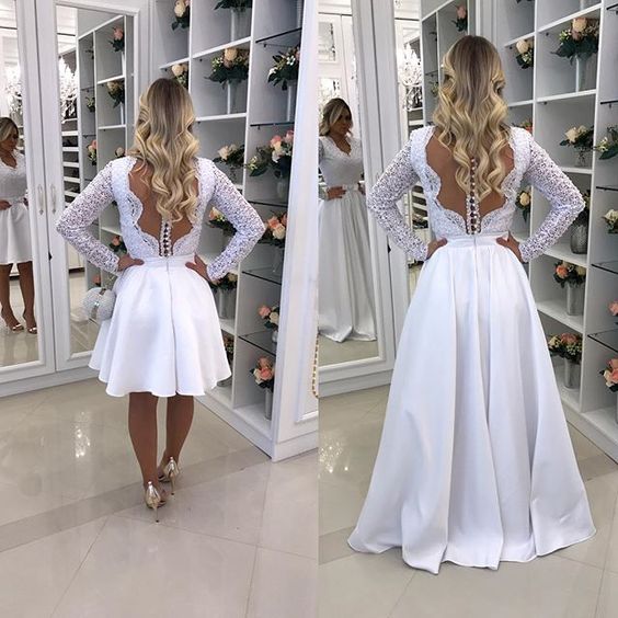 Vestido de novia 2 en 1 desmontable