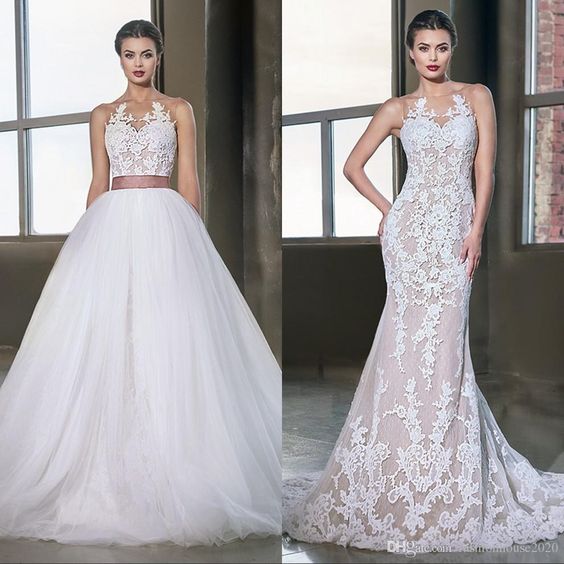 Vestido de novia 2 en 1 desmontable