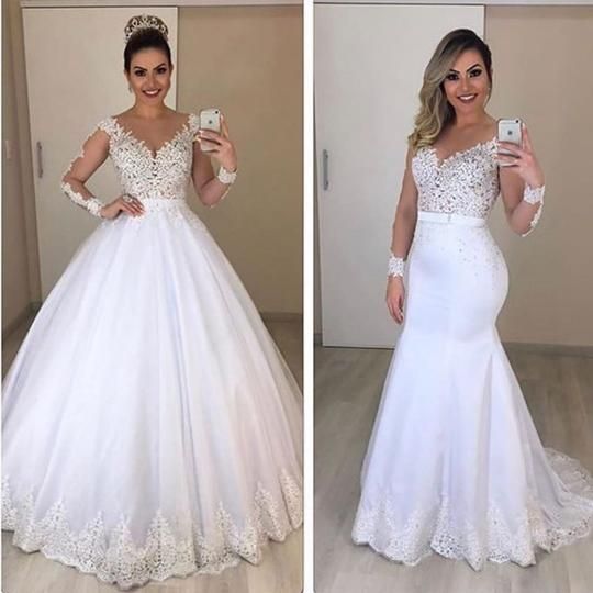 Vestido de novia 2 en 1 desmontable