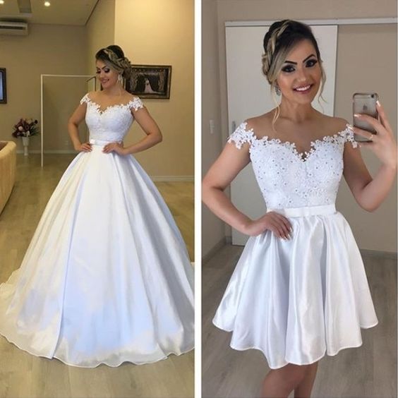 Vestido de novia 2 en 1 desmontable