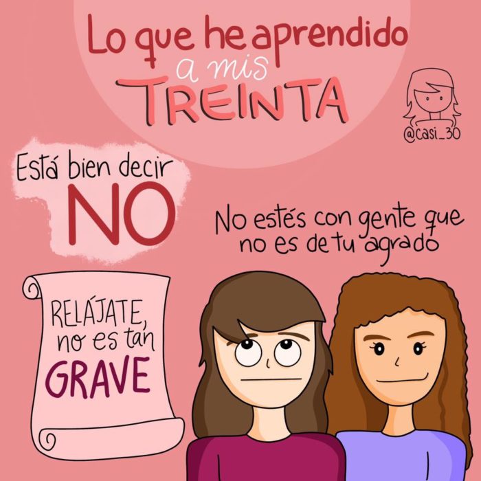 Ilustración de "Casi 30" sobre alguna enseñanza durante esa edad