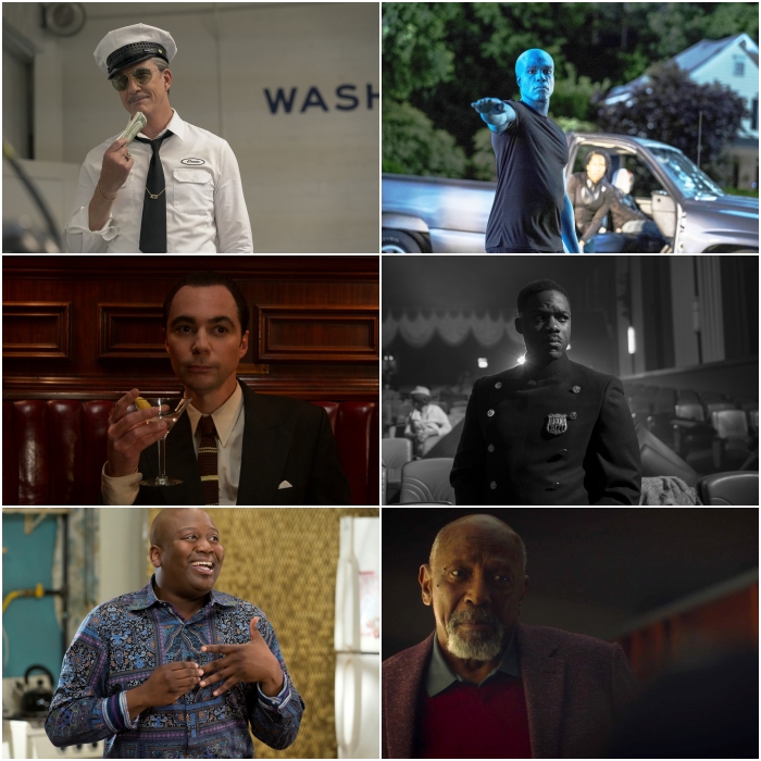 Dylan McDermott y Jim Parsons en Hollywood, Tituss Burgess en Unbreakable Kimmy Schmidt: Kimmy Vs. The Reverend; y Yahya Abdul-Mateen II, Jovan Adepo y Louis Gossett Jr. en Watchmen