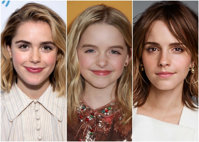 Kiernan Shipka, McKenna Grace y Emma Watson